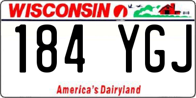 WI license plate 184YGJ