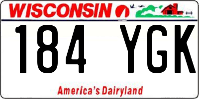 WI license plate 184YGK