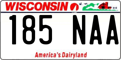 WI license plate 185NAA