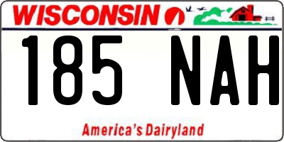 WI license plate 185NAH