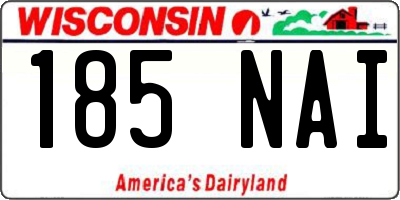 WI license plate 185NAI