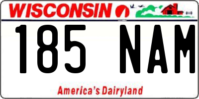 WI license plate 185NAM