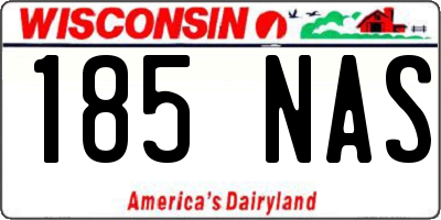 WI license plate 185NAS