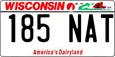 WI license plate 185NAT