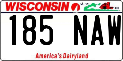 WI license plate 185NAW