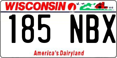 WI license plate 185NBX