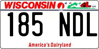 WI license plate 185NDL