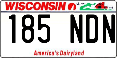 WI license plate 185NDN