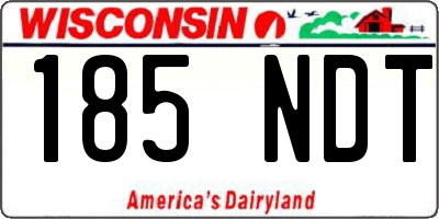 WI license plate 185NDT