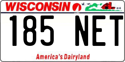 WI license plate 185NET