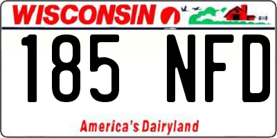WI license plate 185NFD