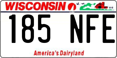 WI license plate 185NFE