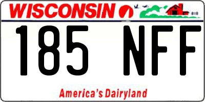 WI license plate 185NFF