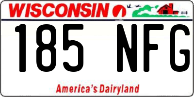 WI license plate 185NFG