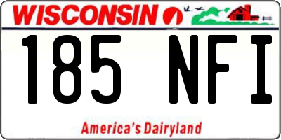 WI license plate 185NFI
