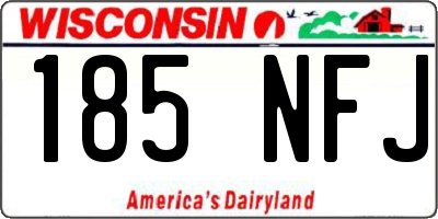 WI license plate 185NFJ