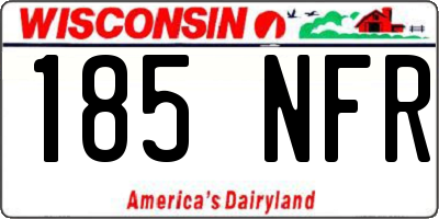 WI license plate 185NFR