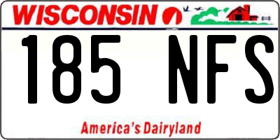 WI license plate 185NFS