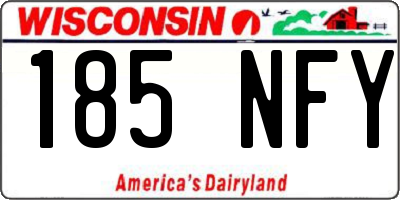 WI license plate 185NFY
