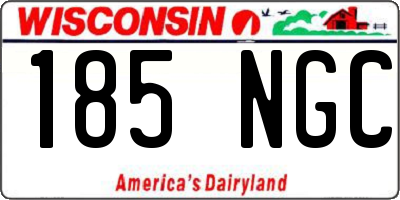 WI license plate 185NGC