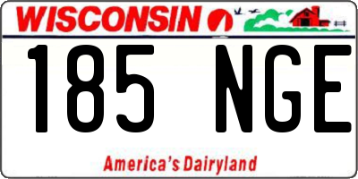 WI license plate 185NGE