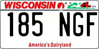 WI license plate 185NGF