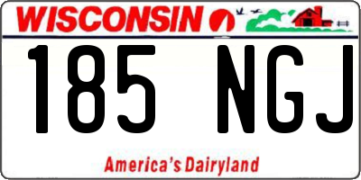 WI license plate 185NGJ