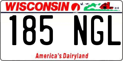 WI license plate 185NGL