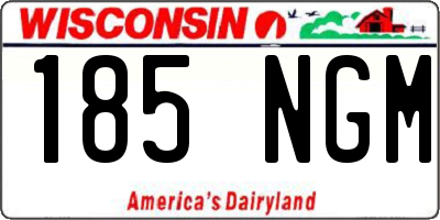 WI license plate 185NGM