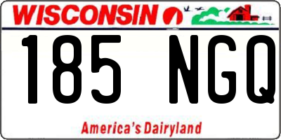 WI license plate 185NGQ