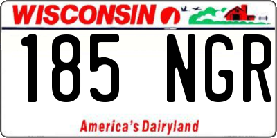 WI license plate 185NGR