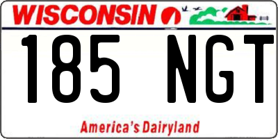 WI license plate 185NGT