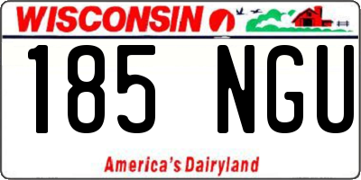 WI license plate 185NGU
