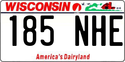 WI license plate 185NHE