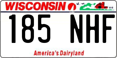 WI license plate 185NHF