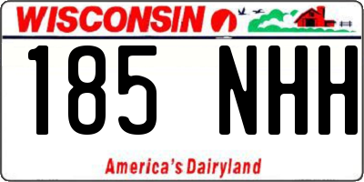 WI license plate 185NHH