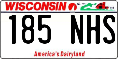 WI license plate 185NHS