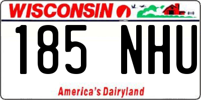 WI license plate 185NHU