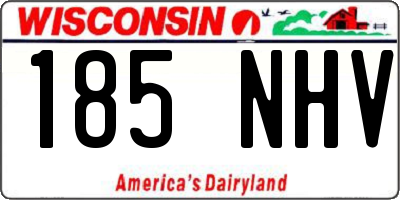 WI license plate 185NHV