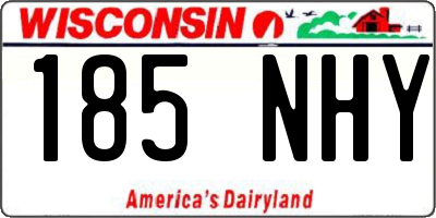 WI license plate 185NHY