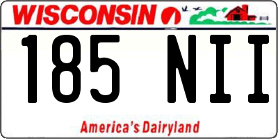 WI license plate 185NII