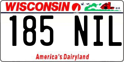 WI license plate 185NIL
