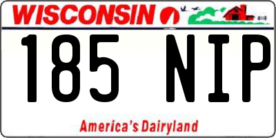 WI license plate 185NIP
