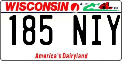 WI license plate 185NIY