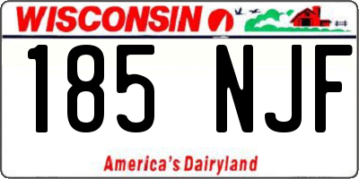 WI license plate 185NJF