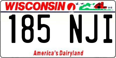 WI license plate 185NJI
