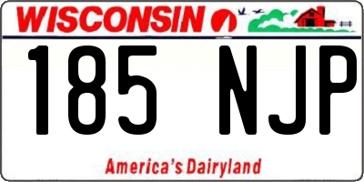 WI license plate 185NJP