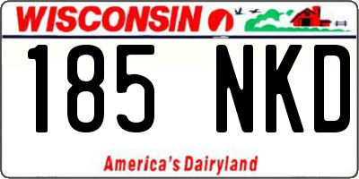 WI license plate 185NKD