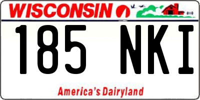 WI license plate 185NKI