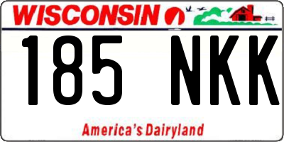 WI license plate 185NKK